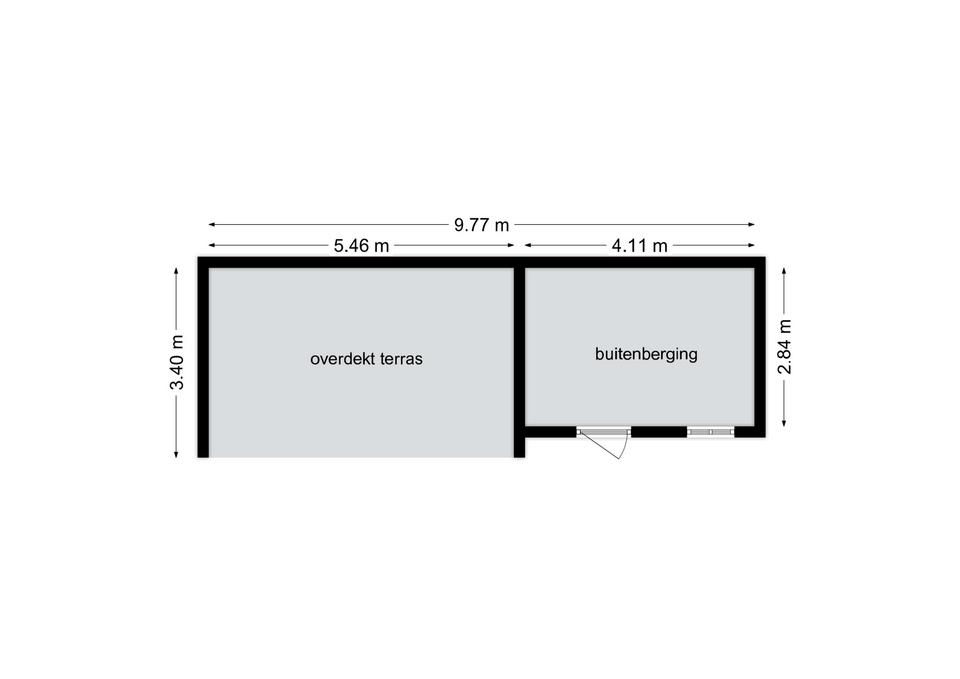 Buitenberging/overdekt terras