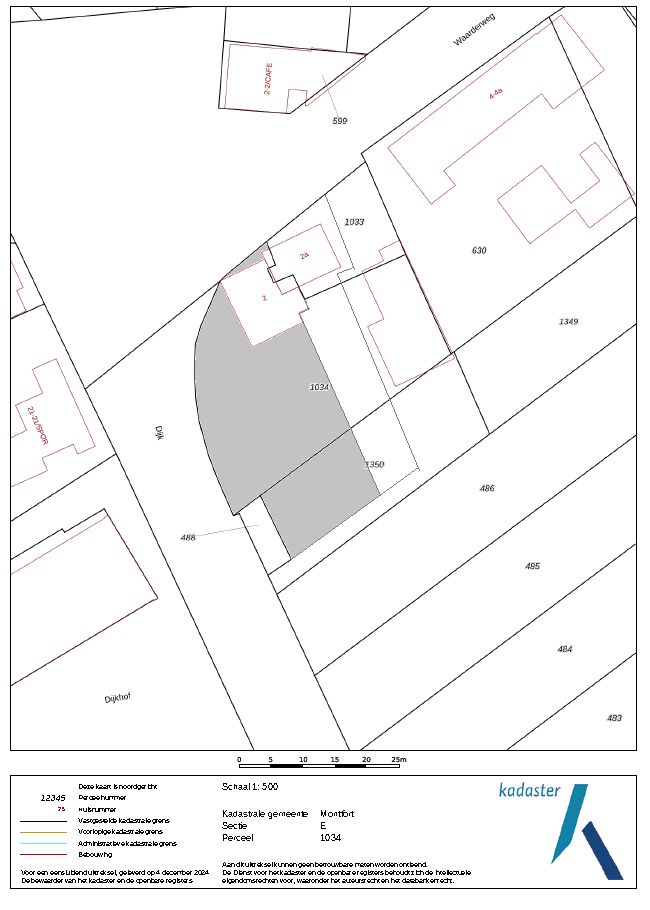 Kadastrale kaart Waarderweg 2